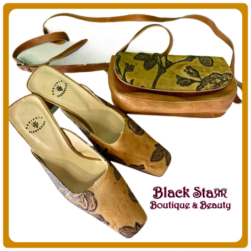 🇮🇹Cuoieria Fiorentina Italian designer shoes & purse. NEW. Sz 36/6.5